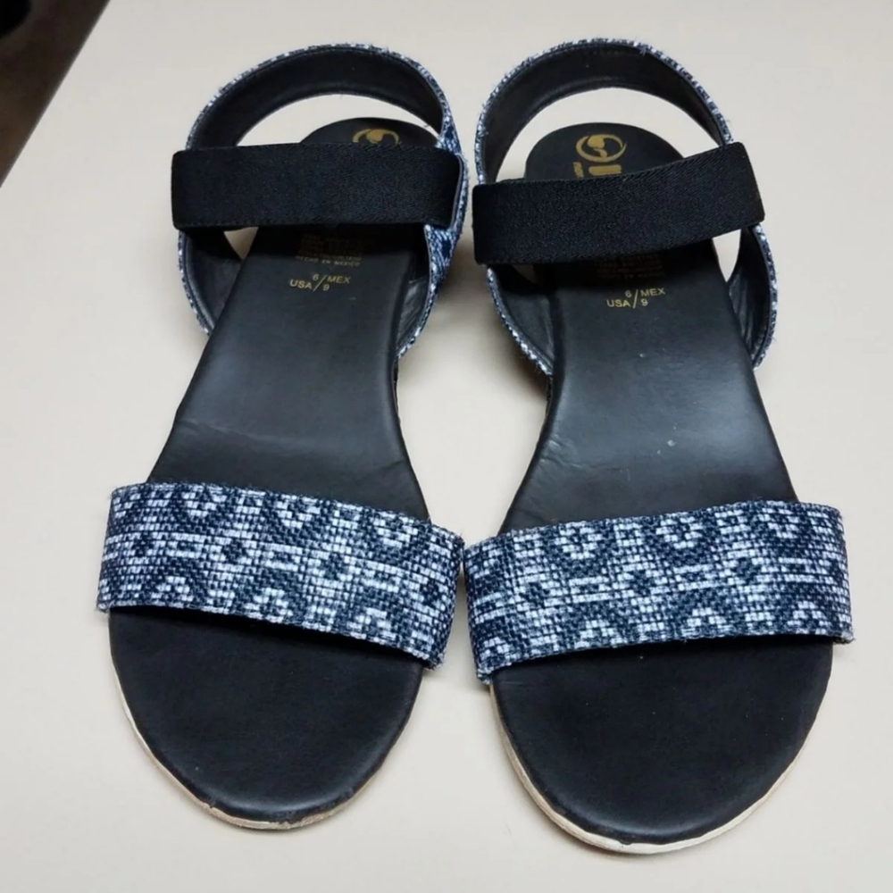 Boho NNB geometric pattern wedge sandals
